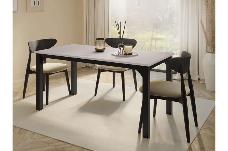 Millport Ruokapöytä 198 cm - Musta/Beige - Huonekalut - Pöytä & ruokailuryhmä - Ruokapöydät & keittiön pöydät
