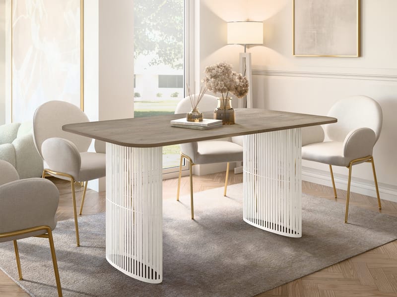Mirion Jatkettava ruokapöytä 160-236 cm - beige / vaaleanruskea - Huonekalut - Pöytä & ruokailuryhmä - Ruokapöydät & keittiön pöydät