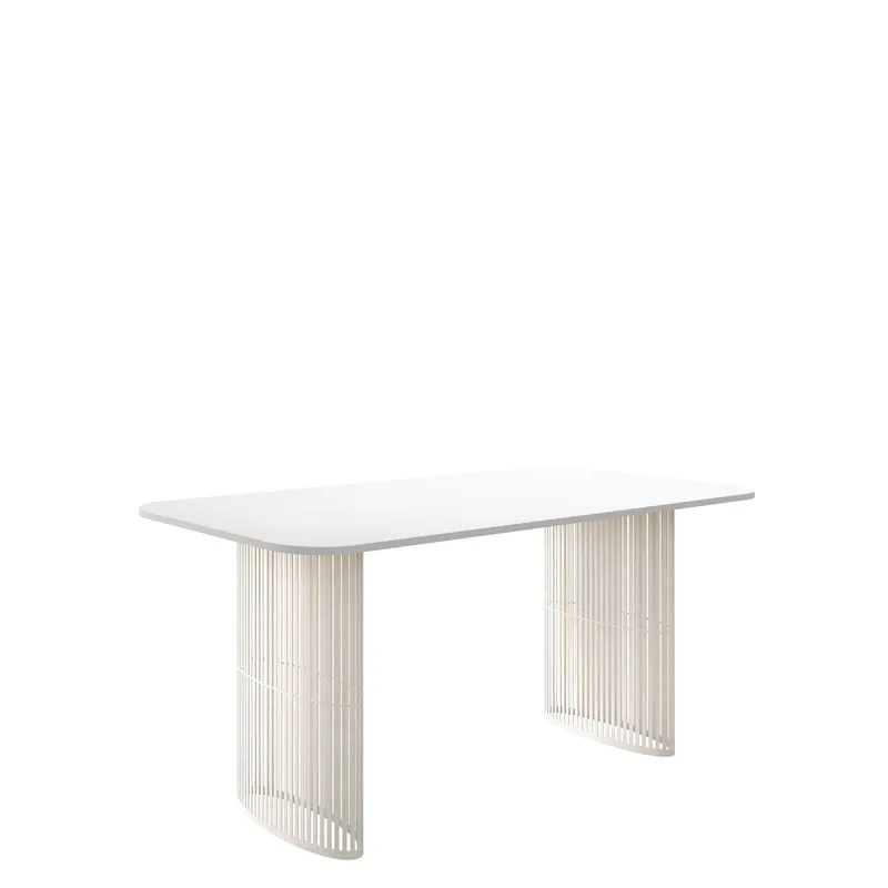 Mirion Jatkettava ruokapöytä 160-236 cm - beige / valkoinen - Huonekalut - Pöytä & ruokailuryhmä - Ruokapöydät & keittiön pöydät