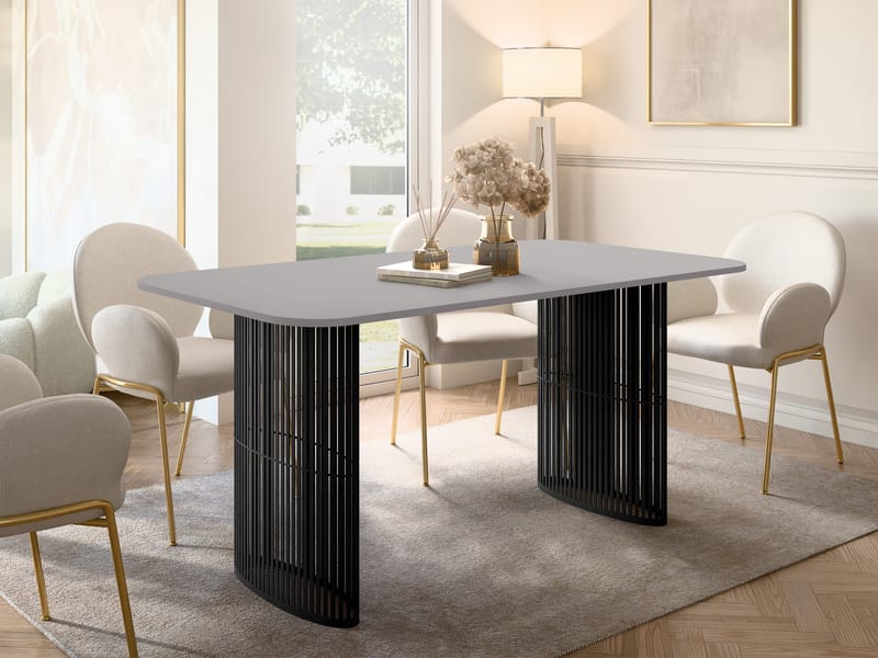 Mirion Jatkettava ruokapöytä 160-236 cm - Musta, harmaa - Huonekalut - Pöytä & ruokailuryhmä - Ruokapöydät & keittiön pöydät