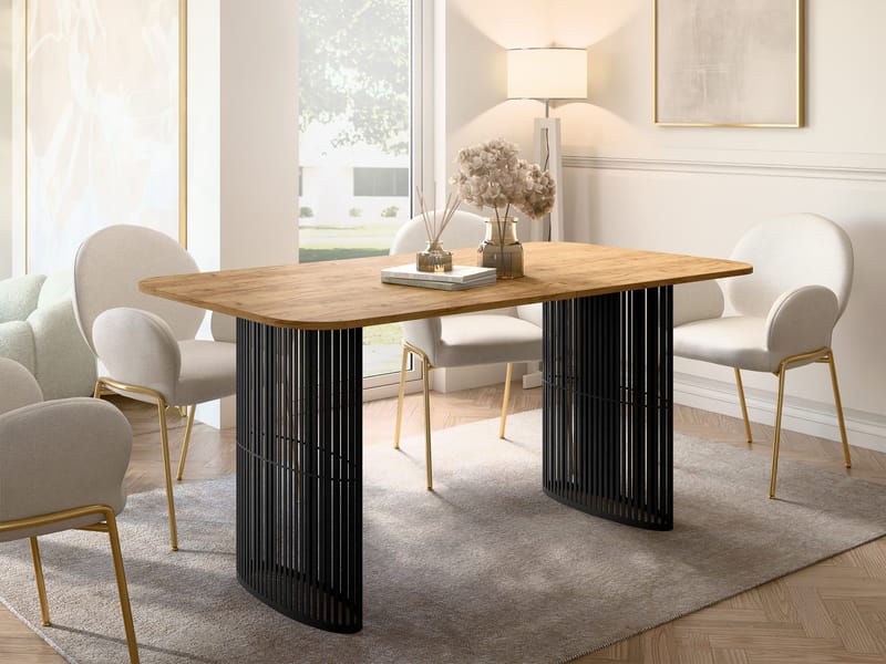 Mirion Jatkettava ruokapöytä 160-236 cm - Musta, Nature - Huonekalut - Pöytä & ruokailuryhmä - Ruokapöydät & keittiön pöydät