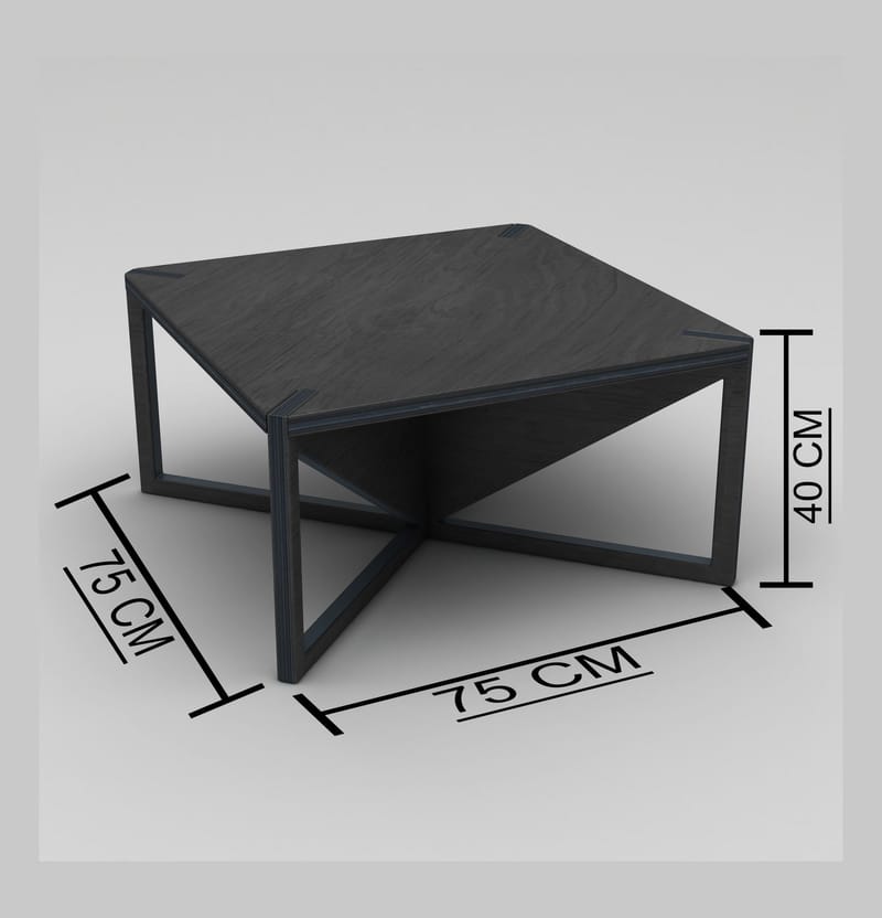 Mirona Sohvapöytä 75 cm - Musta - Huonekalut - Pöytä & ruokailuryhmä - Sohvapöytä