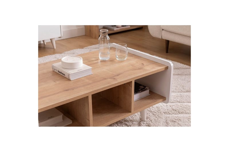 Mirra Sohvapöytä 90 cm - Sininen/Valkoinen - Huonekalut - Pöytä & ruokailuryhmä - Sohvapöytä