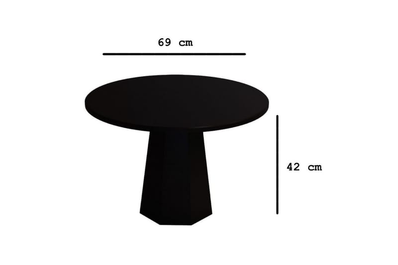 Miu Sohvapöytä 69 cm - Musta - Huonekalut - Pöytä & ruokailuryhmä - Sohvapöytä