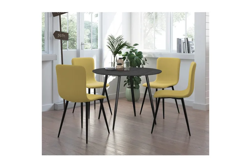 Monza Ruokapöytä Pyöreä 100 cm - Antrasiitti - Huonekalut - Pöytä & ruokailuryhmä - Ruokapöydät & keittiön pöydät