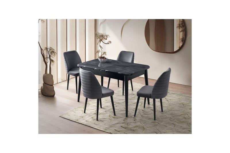 Morin Ruokapöytä 130 cm Suorakulmainen - Musta - Huonekalut - Pöytä & ruokailuryhmä - Ruokapöydät & keittiön pöydät