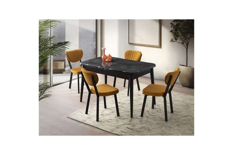 Morin Ruokapöytä 130 cm Suorakulmainen - Musta - Huonekalut - Pöytä & ruokailuryhmä - Ruokapöydät & keittiön pöydät