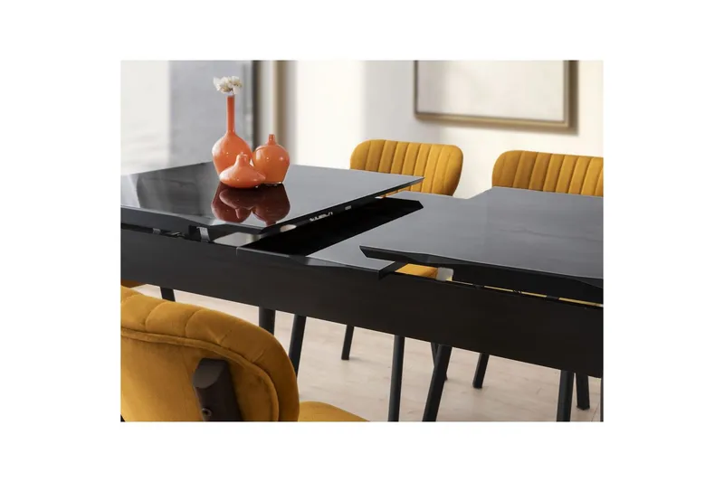 Morin Ruokapöytä 130 cm Suorakulmainen - Musta - Huonekalut - Pöytä & ruokailuryhmä - Ruokapöydät & keittiön pöydät