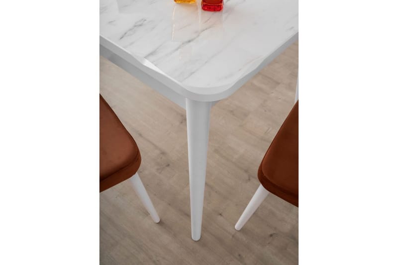 Morin Ruokapöytä 130 cm Suorakulmainen - Valkoinen - Huonekalut - Pöytä & ruokailuryhmä - Ruokapöydät & keittiön pöydät