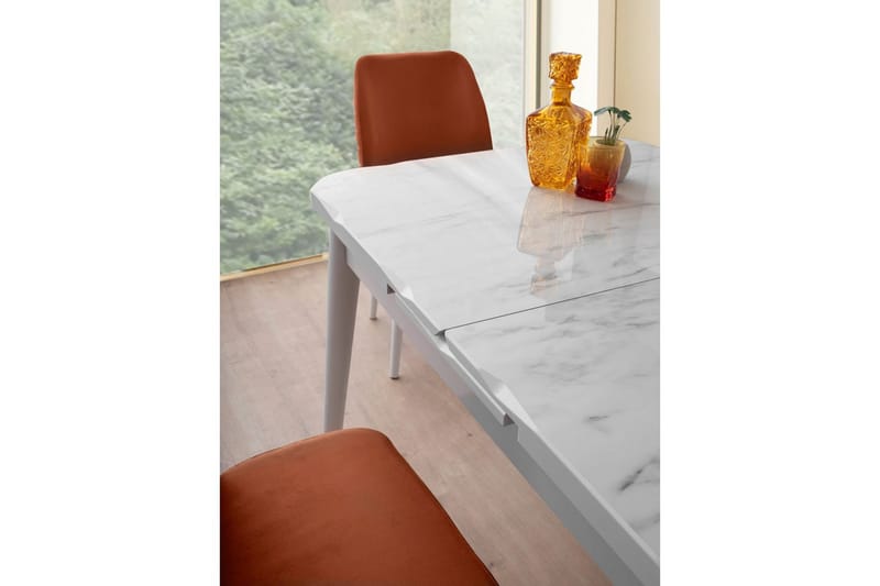 Morin Ruokapöytä 130 cm Suorakulmainen - Valkoinen - Huonekalut - Pöytä & ruokailuryhmä - Ruokapöydät & keittiön pöydät