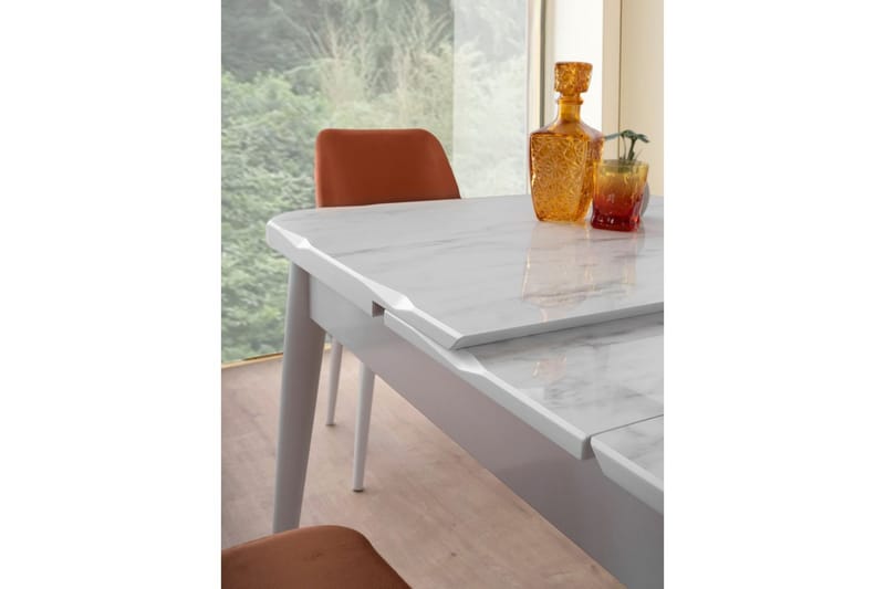 Morin Ruokapöytä 130 cm Suorakulmainen - Valkoinen - Huonekalut - Pöytä & ruokailuryhmä - Ruokapöydät & keittiön pöydät