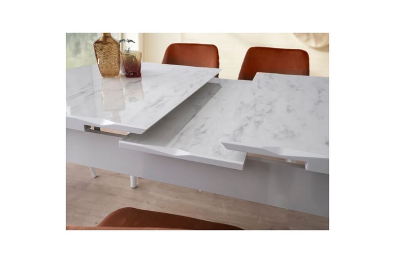 Morin Ruokapöytä 130 cm Suorakulmainen - Valkoinen - Huonekalut - Pöytä & ruokailuryhmä - Ruokapöydät & keittiön pöydät