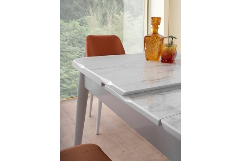 Morin Ruokapöytä 130 cm Suorakulmainen - Valkoinen - Huonekalut - Pöytä & ruokailuryhmä - Ruokapöydät & keittiön pöydät