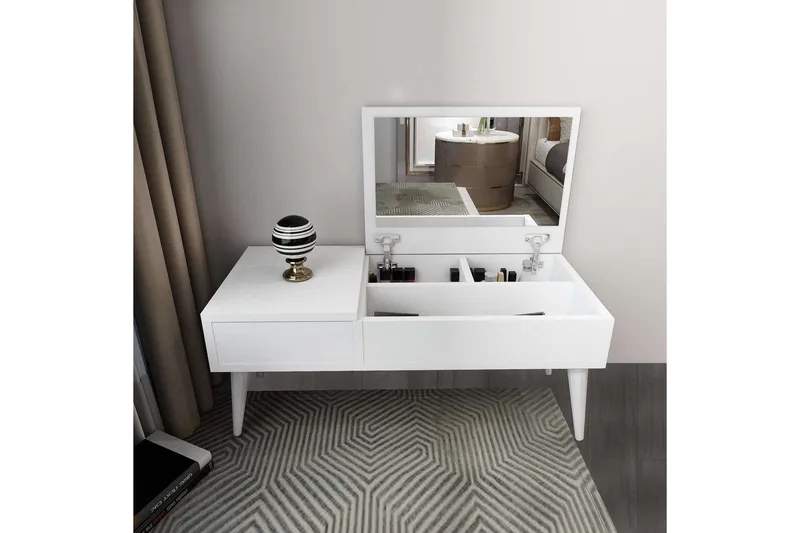 Morven Kampauspöytä 79,4 cm - Valkoinen - Huonekalut - Pöytä & ruokailuryhmä - Meikki- & kampauspöydät