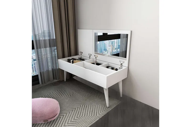 Morven Kampauspöytä 79,4 cm - Valkoinen - Huonekalut - Pöytä & ruokailuryhmä - Meikki- & kampauspöydät