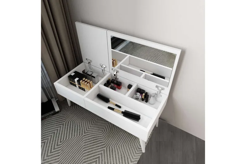 Morven Kampauspöytä 79,4 cm - Valkoinen - Huonekalut - Pöytä & ruokailuryhmä - Meikki- & kampauspöydät