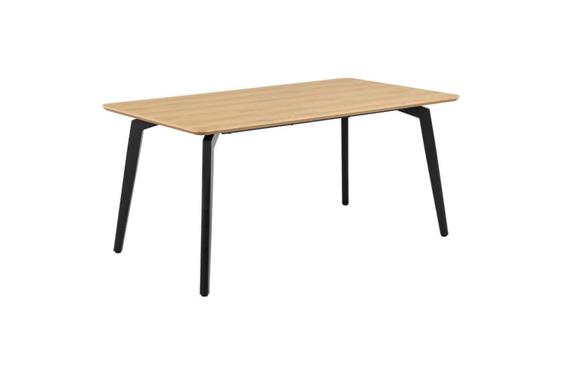 Motona Ruokailuryhmä 160 Cm + 4 Kpl Nielsby Ruokapöydän Tuolit - Musta/Beige - Huonekalut - Pöytä & ruokailuryhmä - Ruokailuryhmä