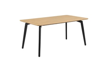 Motona Ruokailuryhmä 160 Cm + 4 Kpl Nielsby Ruokapöydän Tuolit - Musta/Beige - Huonekalut - Pöytä & ruokailuryhmä - Ruokailuryhmä