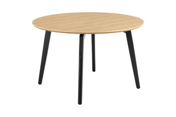 Motona Ruokailuryhmä Pyöreä 120 Cm + 4 Salaman-Ruokailutuolia - Harmaa/Musta - Huonekalut - Pöytä & ruokailuryhmä - Ruokailuryhmä
