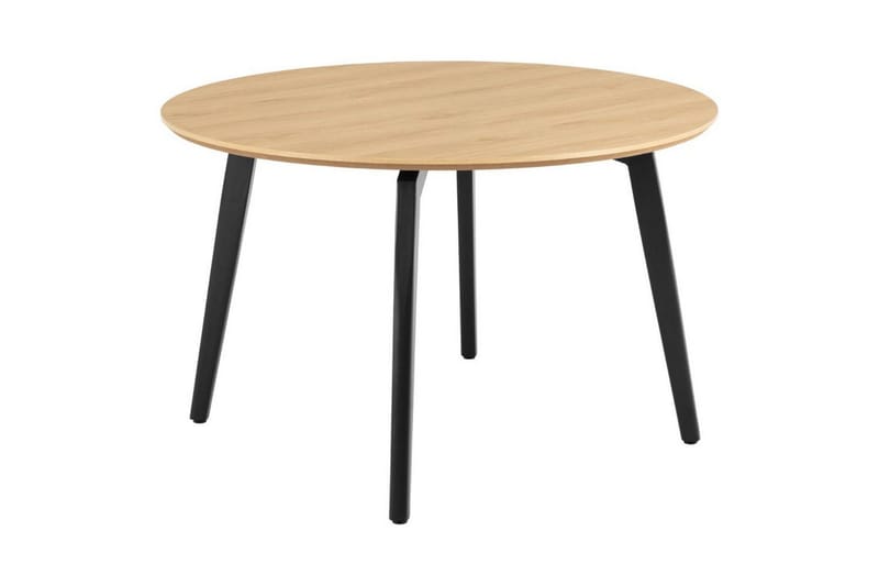 Motona Ruokailuryhmä Pyöreä 120 Cm + 4 Nielsby-Ruokailutuolia - Musta/Beige - Huonekalut - Pöytä & ruokailuryhmä - Ruokailuryhmä