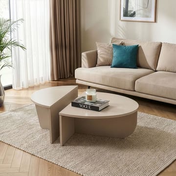 Mukund pyöreä sohvapöytä vaalea puu - Beige - Huonekalut - Pöytä & ruokailuryhmä - Sohvapöytä