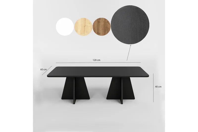 Munne Sohvapöytä 120 cm - Musta - Huonekalut - Pöytä & ruokailuryhmä - Sohvapöytä