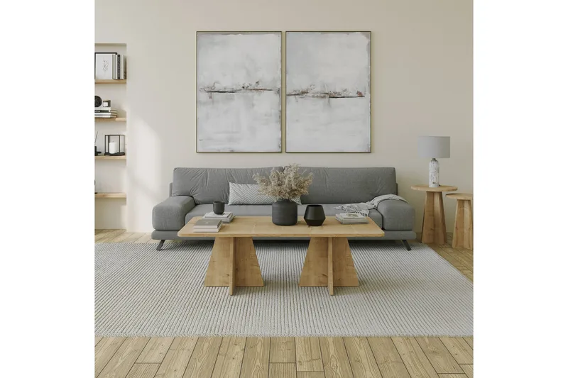 Munne Sohvapöytä 120 cm - Tammi - Huonekalut - Pöytä & ruokailuryhmä - Sohvapöytä