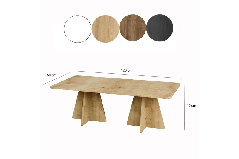 Munne Sohvapöytä 120 cm - Tammi - Huonekalut - Pöytä & ruokailuryhmä - Sohvapöytä