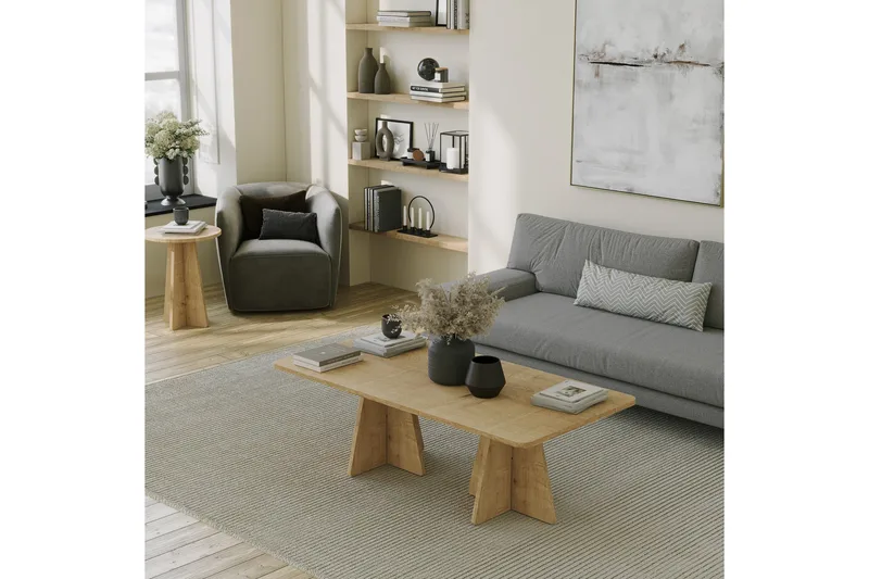 Munne Sohvapöytä 120 cm - Tammi - Huonekalut - Pöytä & ruokailuryhmä - Sohvapöytä