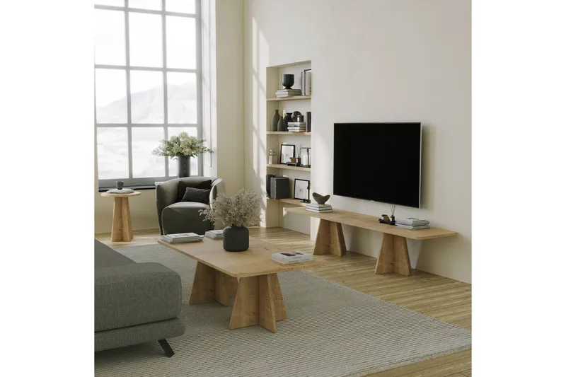 Munne Sohvapöytä 120 cm - Tammi - Huonekalut - Pöytä & ruokailuryhmä - Sohvapöytä