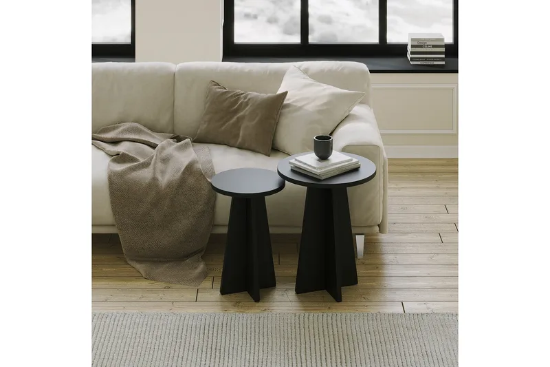 Munne Sohvapöytä 40 cm - Musta - Huonekalut - Pöytä & ruokailuryhmä - Apupöytä & sivupöytä - Sarjapöytä