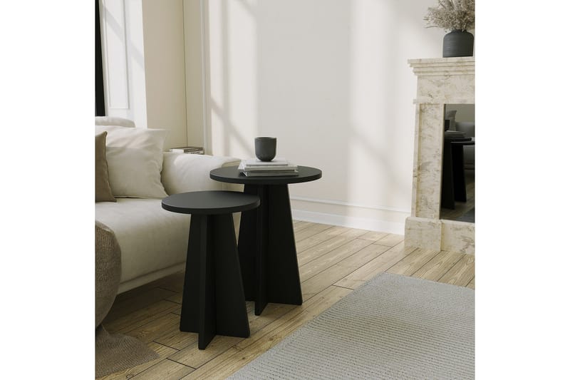 Munne Sohvapöytä 40 cm - Musta - Huonekalut - Pöytä & ruokailuryhmä - Apupöytä & sivupöytä - Sarjapöytä