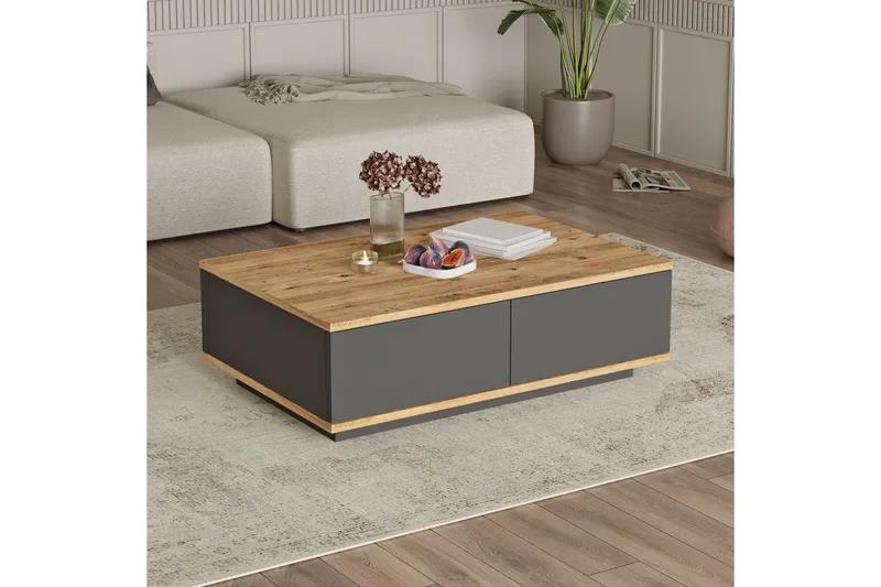 Najar Sohvapöytä 90 cm - Ruskea/Antrasiitti - Huonekalut - Pöytä & ruokailuryhmä - Sohvapöytä