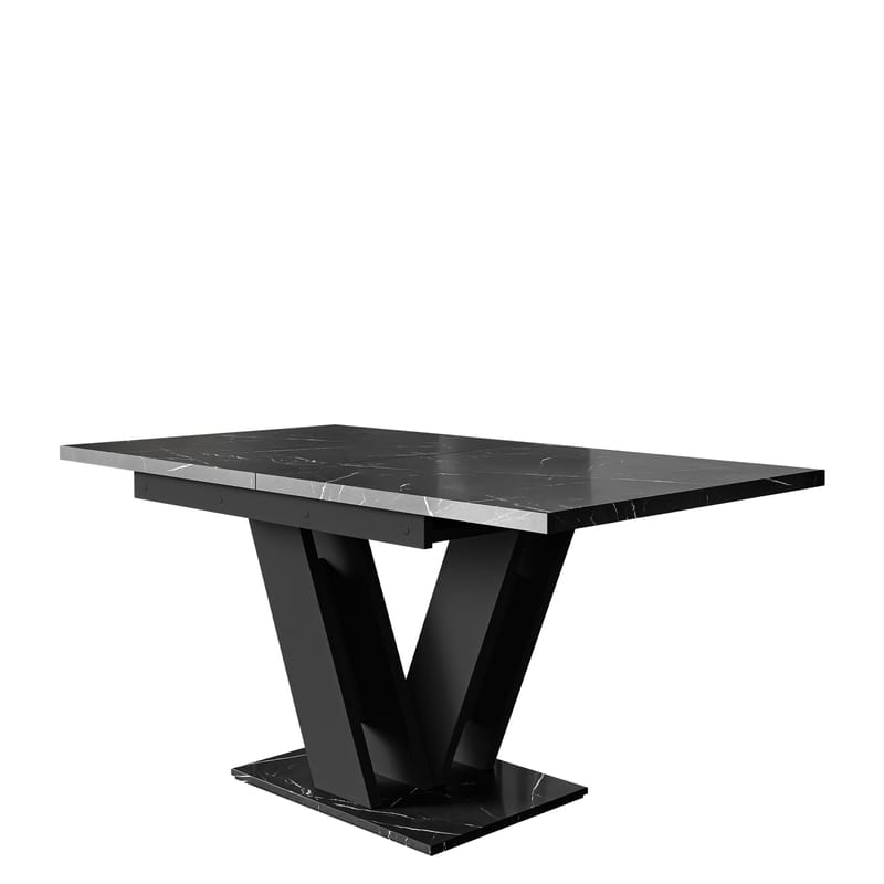 Nand Förlängningsbart Ruokapöytä 120-160 cm suorakulmainen, Musta