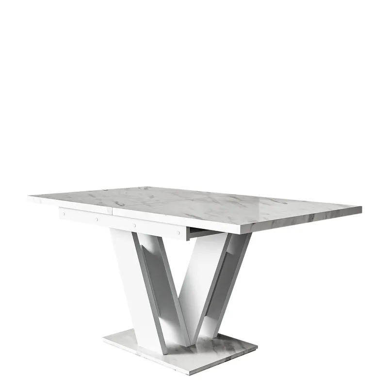 Nand Förlängningsbart Ruokapöytä 120-160 cm suorakulmainen, Valkoinen