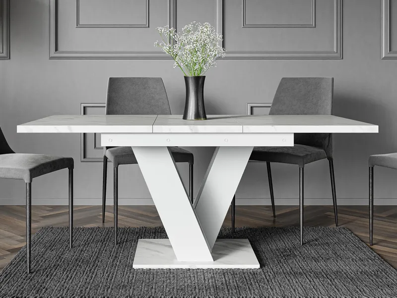 Nand Förlängningsbart Ruokapöytä 120-160 cm suorakulmainen - Valkoinen - Huonekalut - Pöytä & ruokailuryhmä - Ruokapöydät & keittiön pöydät