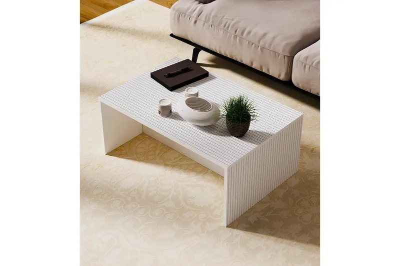 Naro Sohvapöytä 90 cm - Valkoinen - Huonekalut - Pöytä & ruokailuryhmä - Sohvapöytä