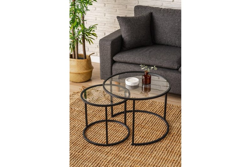 Naruram Sohvapöytä 60 cm - Musta/Läpinäkyvä - Huonekalut - Pöytä & ruokailuryhmä - Sohvapöytä