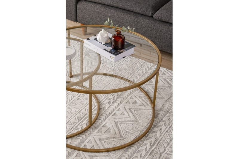 Naruram Sohvapöytä 80 cm - Keltainend/Läpinäkyvä - Huonekalut - Pöytä & ruokailuryhmä - Sohvapöytä