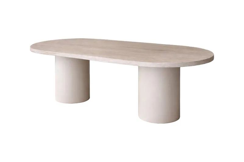 Narvik soikea ruokapöytä 200 cm - Beige - Huonekalut - Pöytä & ruokailuryhmä - Ruokapöydät & keittiön pöydät