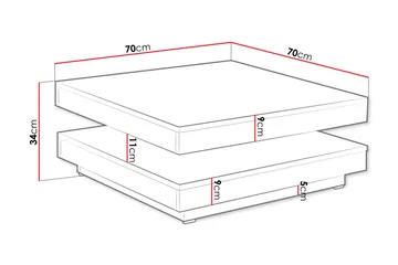 Nenani Sohvapöytä 70 cm - Beige - Huonekalut - Pöytä & ruokailuryhmä - Sohvapöytä