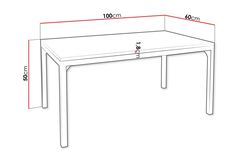 Nerima Sohvapöytä 100 cm - Mustavalkoinen - Huonekalut - Pöytä & ruokailuryhmä - Sohvapöytä