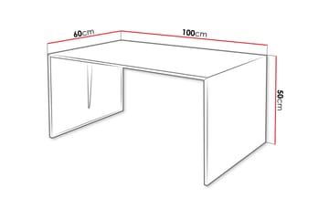 Nerima sohvapöytä 100 cm suorakaide puinen - Musta - Huonekalut - Pöytä & ruokailuryhmä - Sohvapöytä