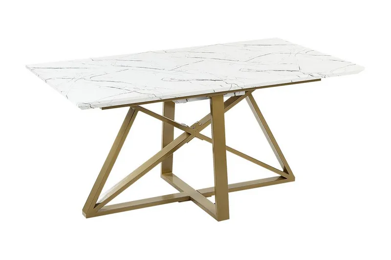 Nettuno Ruokapöytä Jatkettava 160-200x90 cm, Valkoinen Kulta