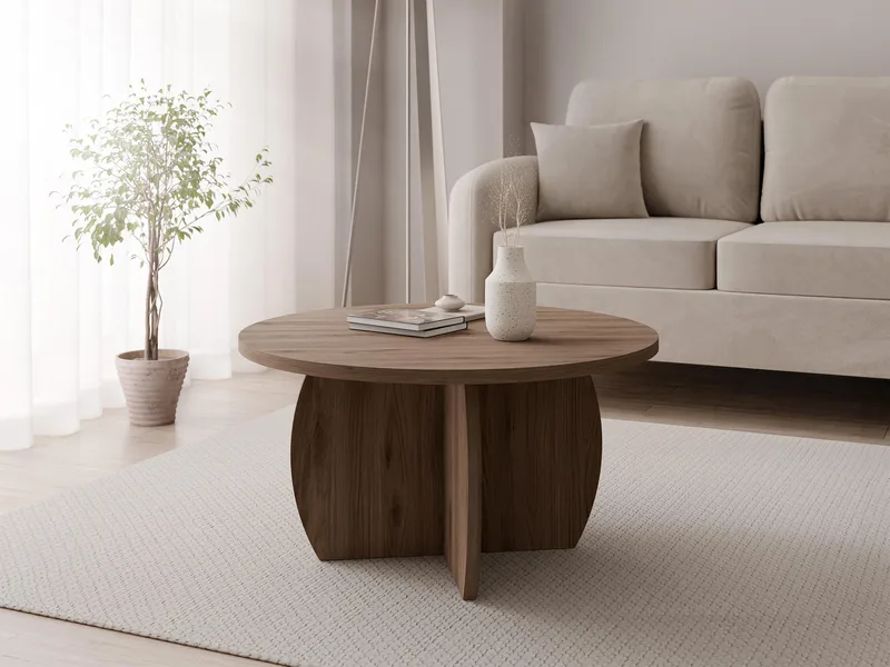 Neyloren Pyöreä sohvapöytä 74 cm - ruskea - Huonekalut - Pöytä & ruokailuryhmä - Sohvapöytä