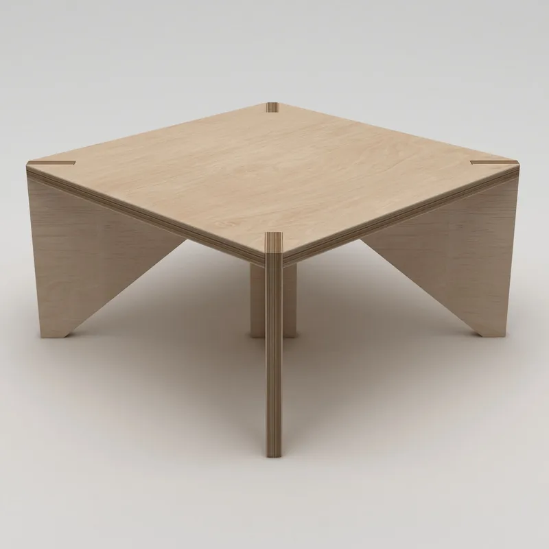 Nirena Sohvapöytä 75 cm, Luonnonpuu