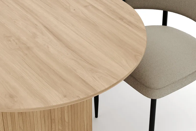 Noira Soikea Ruokapöytä 220 cm 6 Sawako Tuolia - Luonnonväri - Huonekalut - Pöytä & ruokailuryhmä - Ruokailuryhmä