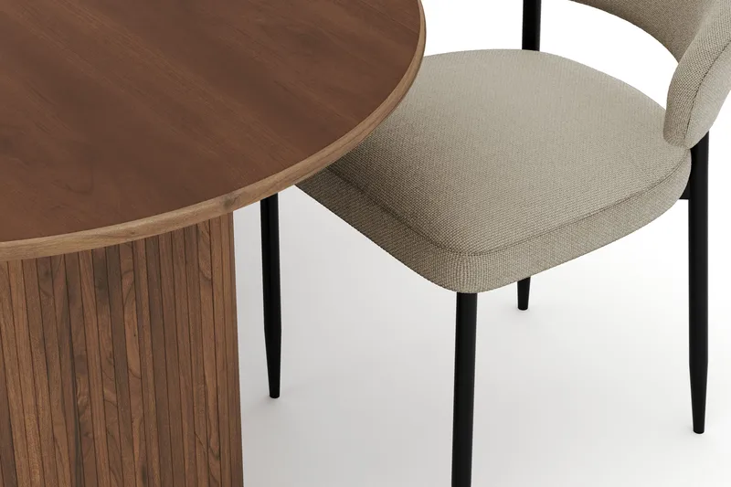 Noira Soikea Ruokapöytä 220 cm 6 Sawako Tuolia - Ruskea - Huonekalut - Pöytä & ruokailuryhmä - Ruokailuryhmä