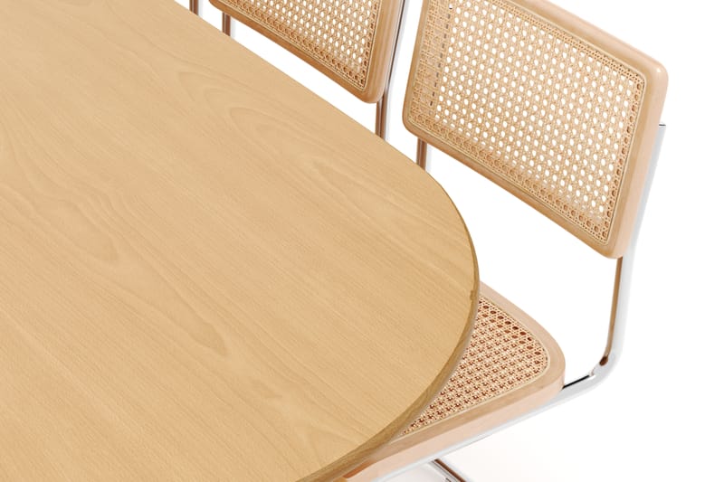 Noira Soikea Ruokapöytä 220 cm ja 6 kpl Build Tuolia - Luonnonvärinen - Huonekalut - Pöytä & ruokailuryhmä - Ruokailuryhmä