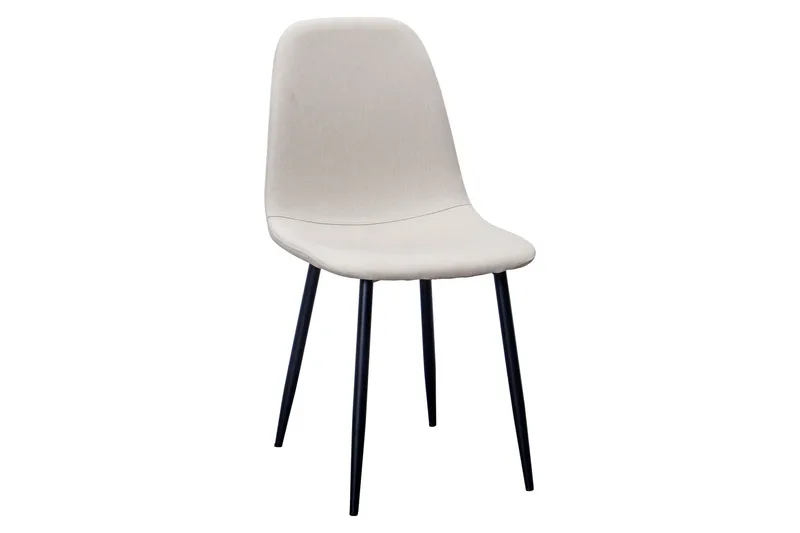 Noira Soikea Ruokapöytä 220 cm Musta + 6 Nibe tuolia beige mustilla jaloilla - Musta/Beige - Huonekalut - Pöytä & ruokailuryhmä - Ruokailuryhmä